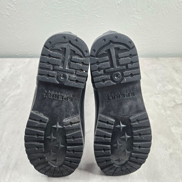 Sperry Rain Boots Black Rubber Fleece Lined Outdoor Equestrian Midcalf Size 7 - Picture 7 of 12